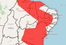 Inmet emite alerta vermelho de chuvas para 116 municípios paraibanos