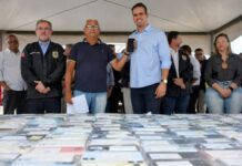 Lucas Ribeiro reforça política de segurança com devolução de 500 celulares lucas celulares